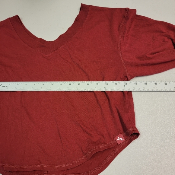 JoyLab Boxy Fit Cropped Long Sleeve Tee Red Size XS - Picture 7 of 7